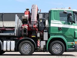 SCANIA R 420 8x4 Wechselaufbau Kran Fassi Funk