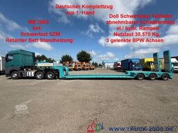 Mercedes-Benz Arocs 2663 6x4+ Doll T3E Tieflader 3 gel. Achsen