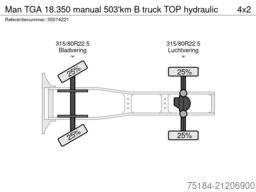 Man TGA 18.350 manual 503'km B truck TOP hydraulic