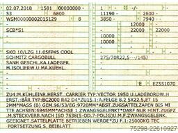 SCHMITZ CARGOBULL SKO 10/LZG 11.05 FP45 COOL | Lenkachse | Rolltor