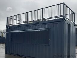 20FT Barcontainer mit Dachterasse Imbisscontainer Eventcontainer KONTENER