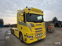Scania R580 8X4X4 4-axle hook truck, V8 engine, full air