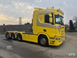 Scania R580 8X4X4 4-axle hook truck, V8 engine, full air