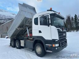 Scania R580 6x4 plow rigged tipper truck w/ plow plate. S
