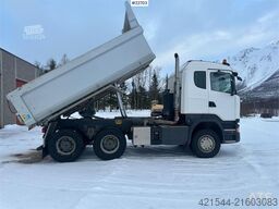 Scania R580 6x4 plow rigged tipper truck w/ plow plate. S