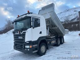 Scania R580 6x4 plow rigged tipper truck w/ plow plate. S