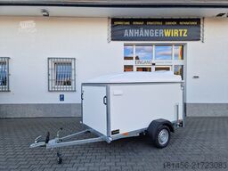 trailershop Kofferanhänger mit Deckel 245x130x140cm 750kg 100kmH 205cm hoch