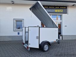 trailershop Kofferanhänger mit Deckel 245x130x140cm 750kg 100kmH 205cm hoch