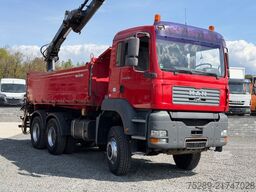 MAN TGA 26.360 Kipper 6x6 Allrad Kran Hiab 144 17,6m