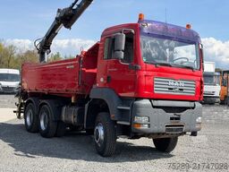 MAN TGA 26.360 Kipper 6x6 Allrad Kran Hiab 144 17,6m