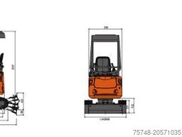  Minibagger LONKING CDM6016 mit KUBOTA Diesel