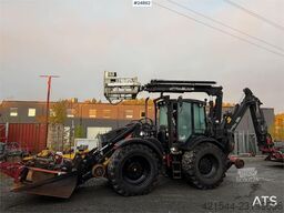 Huddig 1260B Backhoe loader with rail wheels – 3 buckets,