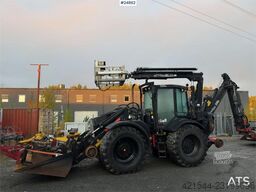 Huddig 1260B Backhoe loader with rail wheels – 3 buckets,