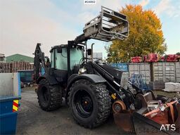 Huddig 1260B Backhoe loader with rail wheels – 3 buckets,