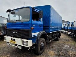 Flatbed truck with tarp IVECO Magirus 110-17 AW 4x4 tsche
