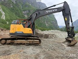 Volvo ECR355EL excavator with bucket, rototilt, and GPS