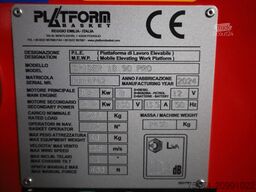 Platform Basket Spider 18.90 PRO CE Declaration, Valid inspection,