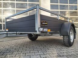 Saris schwarzer Anhänger Aluminium 1300kg gebremst