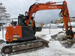 Hitachi ZX85 US-6 Excavator with grading bucket, digging b