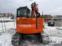 Hitachi ZX85 US-6 Excavator with grading bucket, digging b