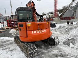 Hitachi ZX85 US-6 Excavator with grading bucket, digging b