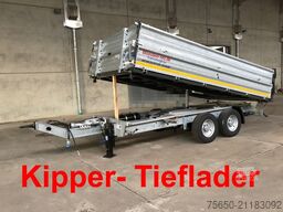 Möslein TTD11- BA Verzinkt  neuer Tandem Kipper Tieflader + Aufsatz