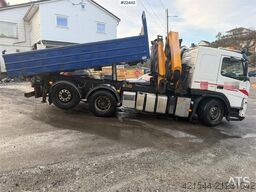 Volvo FM crane truck with a tipper and a 26.5 t/m Effer