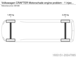 Volkswagen CRAFTER Motorschade engine problem - 1 injector...