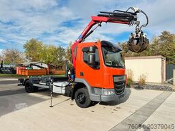 DAF LF 180 Abrollkipper SCHROTTGREIFER KRAN FUNK AHK