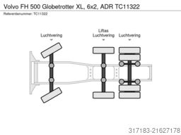 Volvo FH 500 Globetrotter XL, 6x2, ADR