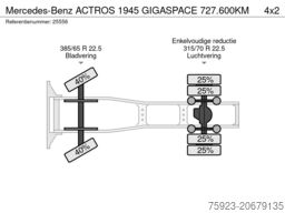 Mercedes-Benz ACTROS 1945 GIGASPACE 727.600KM