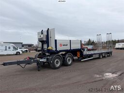 Istrail 3 axle machine trailer w/ 2 sets of tires, boom, t