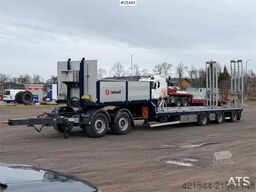 Istrail 3 axle machine trailer w/ 2 sets of tires, boom, t