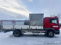 MAN TGM 18.280 flatbed truck. 87,000 km! WATCH VIDEO