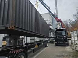  Wiese Stufensattel Tieflader mit Kran Fassi F545