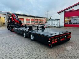  Wiese Stufensattel Tieflader mit Kran Fassi F545