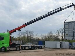  Wiese Plattformauflieger mit Kran Fassi F545
