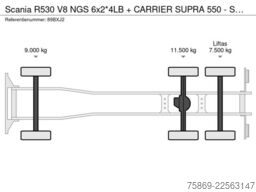 Scania R530 V8 NGS 6x2*4LB + CARRIER SUPRA 550 - SUPER...