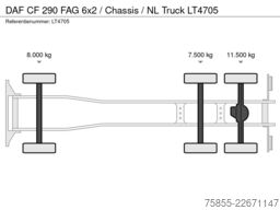 DAF CF 290 FAG 6x2 / Chassis / NL Truck