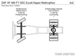 DAF XF 480 FT SSC Euro6 Kipper-Walkingfloor
