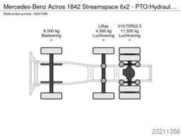 Mercedes-Benz Actros 1842 Streamspace 6x2 - PTO/Hydraulics - ...