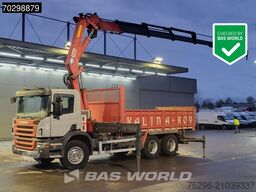Scania P340 6X4 HMF 4220 K6 Crane Winch Tipper Full St...