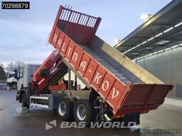 Scania P340 6X4 HMF 4220 K6 Crane Winch Tipper Full St...