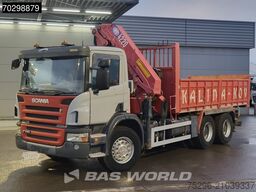 Scania P340 6X4 HMF 4220 K6 Crane Winch Tipper Full St...