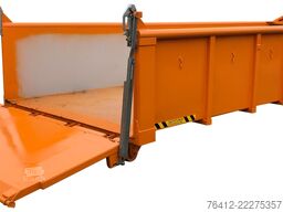 A1 Container Normbehälter 15 m³ - Pendelklappe abklappbar - RAL 2011 Tieforange - Abrollcontainer