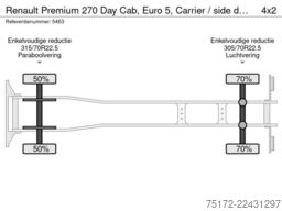 Renault Premium 270 Day Cab, Euro 5, Carrier / side doo...