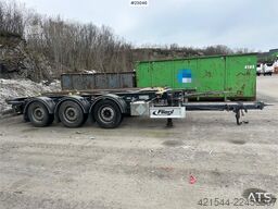 Fliegl 3 axle container trailer.