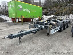 Fliegl 3 axle container trailer.