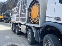 Mercedes-Benz Arocs 8x4 with a AMV 7450H concrete spraying super
