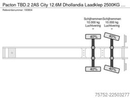Pacton TBD.2 2AS City 12.6M Dhollandia Laadklep 2500KG...